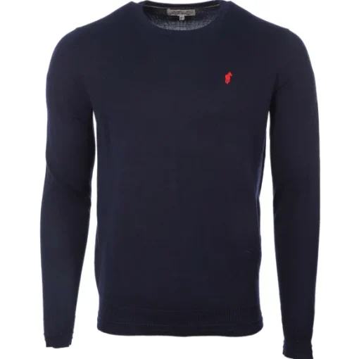 Pull Col Rond Uni Avec Broderie La Poitrine