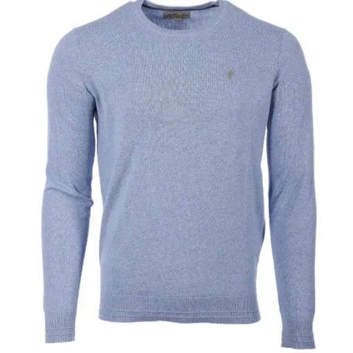 Pull Col Rond Uni Avec Broderie La Poitrine