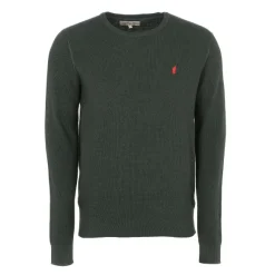 Pull Col Rond Uni Broderie Poitrine