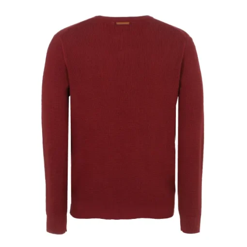 Pull Col V Uni Broderie Poitrine