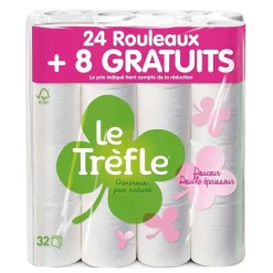 24 + 8 Rouleaux De Papier Toilette