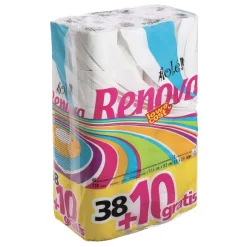 38 + 10 Rouleaux De Papier Toilette Extra R Sistant Et Absorbant