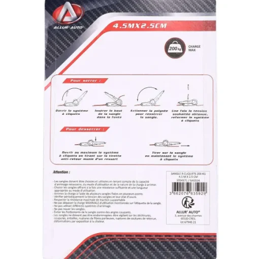 Sangle Auto Cliquets