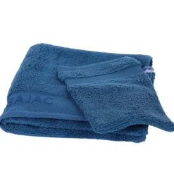 1 Serviette De Toilette 50X100 + 1 Gant Bleu