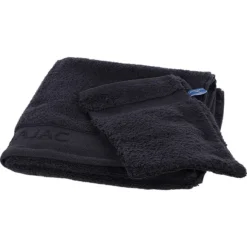 1 Serviette De Toilette 50X100 + 1 Gant Noir