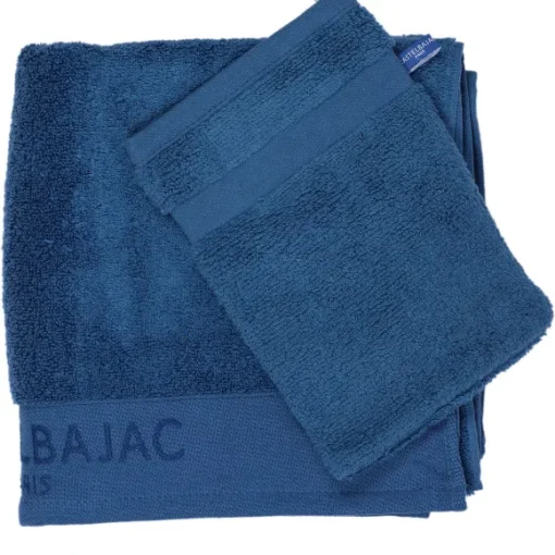 1 Serviette De Toilette 50X100 + 1 Gant Bleu