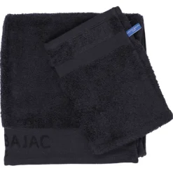 1 Serviette De Toilette 50X100 + 1 Gant Noir