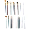 Set De 22 Pinceaux Et 3 Couteaux Peindre