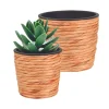 Set De 2 Pots Ronds En Jacinthe D'Eau