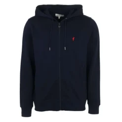 Sweat Zipp Broderie Capuche Et Poches Lat Rales