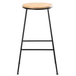 Tabouret M Tal Assise Bois 42.5X42X70 Cm