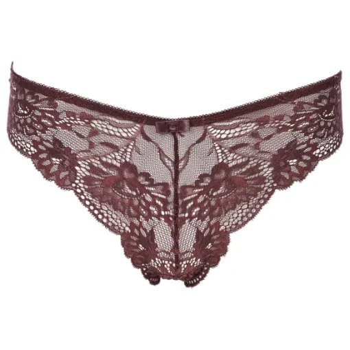 Tanga En Dentelle Prune