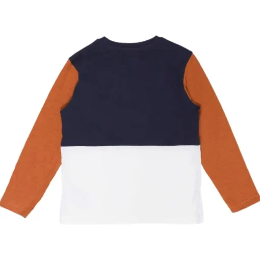 Tee-Shirt Manches Longue Color Block Avec Poche 8/12 Ans