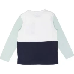 Tee-Shirt Manches Longues Color Block Avec Poche 3/6 Ans
