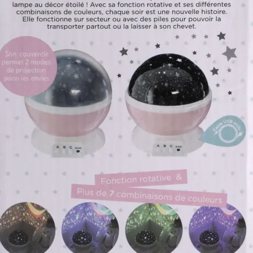 Veilleuse Rotative Projection Toiles