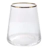 3 Verres Eau Bord Dor