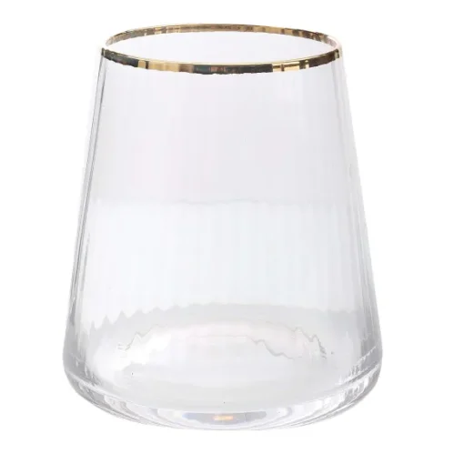 3 Verres Eau Bord Dor