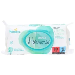 3X48 Lingettes Bébé Harmony Aqua
